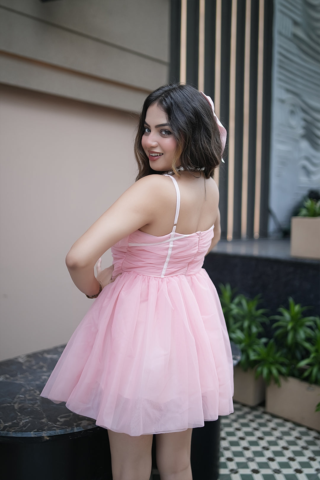 Tulle Fit-and-Flare Mini Dress Sassy Stitch Tulle Fit-and-Flare Mini Dress Sassy Stitch